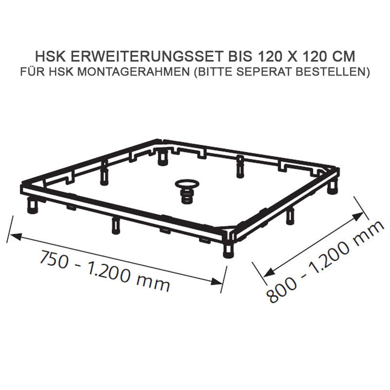 HSK Duschwanne Montageset