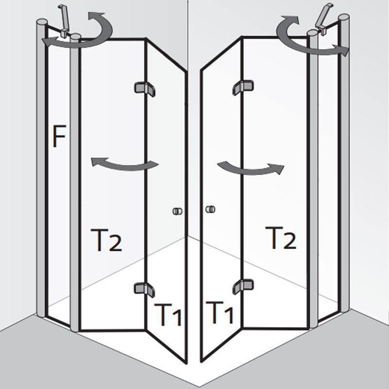 HSK Exklusiv 2.0 Dusche mit Eckeinstieg