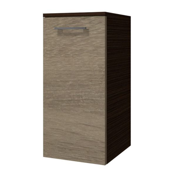 Badea Highboard 30 cm, 1 Tür, 2 Glaseinlegeböden, Abdeckplatte