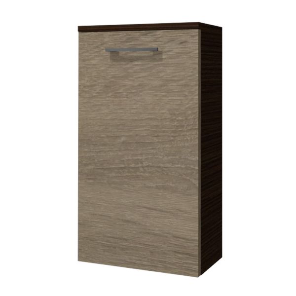 Badea Highboard 35 cm, 1 Tür, 2 Glaseinlegeböden, Abdeckplatte