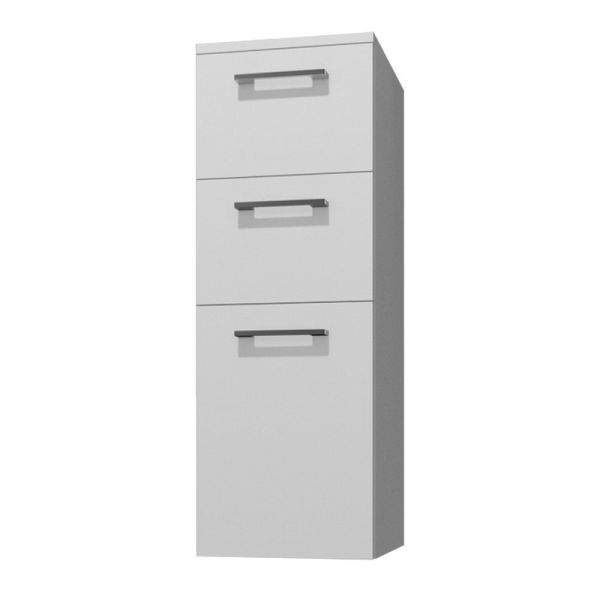 Badea Ergänzungsmöbel Highboard - 50 cm, 3 Auszüge, Profilansicht