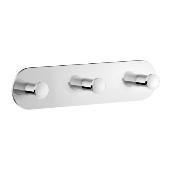 badshop.de Design Haken - Hakenleiste Dreierhakenleiste chrom