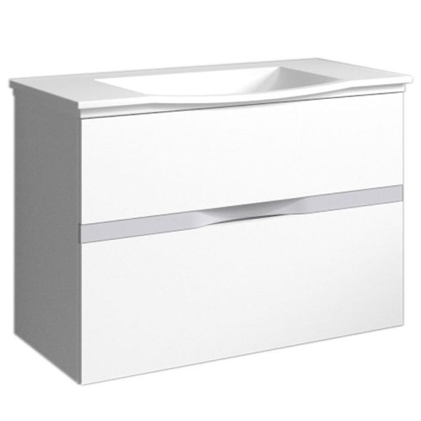 Burgbad Orell Mineralguss-Waschtisch und Unterschrank 93 cm