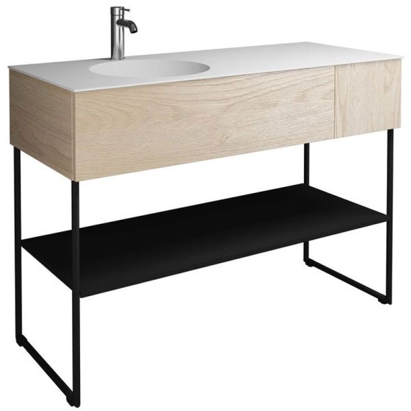 Burgbad Coco Waschtisch mit Unterschrank Set 3 - 121 cm links