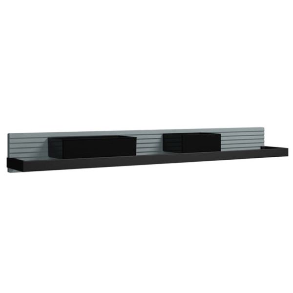 Burgbad Fiumo Wandbord 100 cm - Schwarz/Eisblau