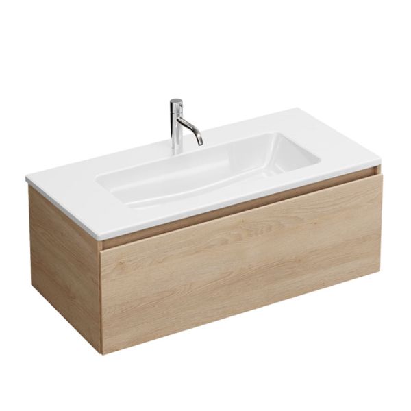 Burgbad LIN20 Waschtisch mit Unterschrank Set 93 cm Skizze