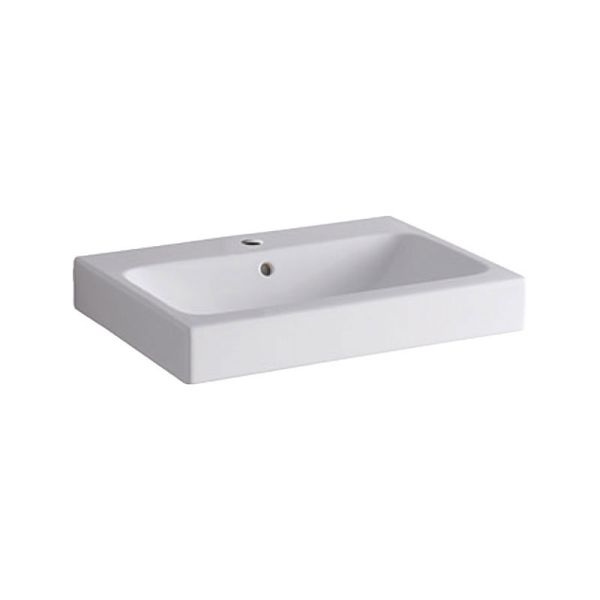 Geberit iCon Waschtisch - Hahnloch, Überlauf, weiß