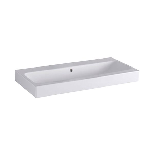 Geberit iCon Waschtisch - ohne Hahnloch, Überlauf, weiß, KeraTect