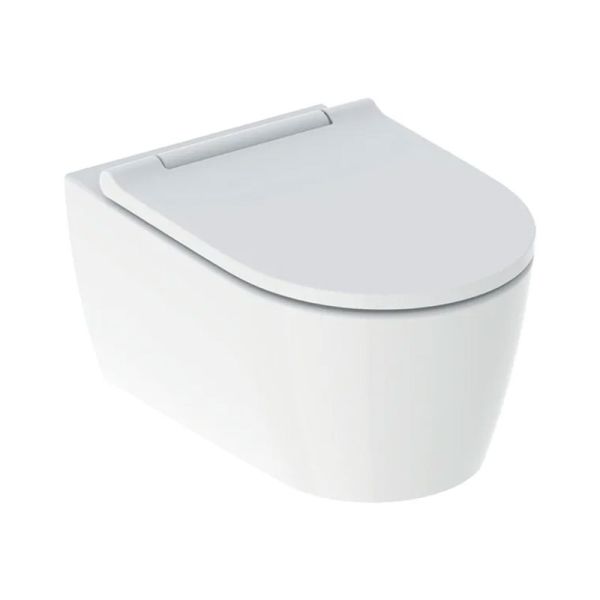 Geberit ONE WC-Set Wand-WC Tiefspüler spülrandlos mit WC-Sitz weiß