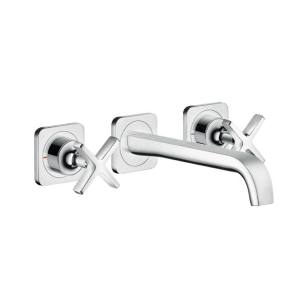 Axor Citterio Waschtischarmatur Unterputz mit Auslauf 220 mm und Rosetten