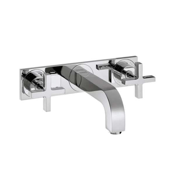 Axor Citterio Waschtischarmatur Unterputz mit Auslauf 226 mm, Kreuzgriffen