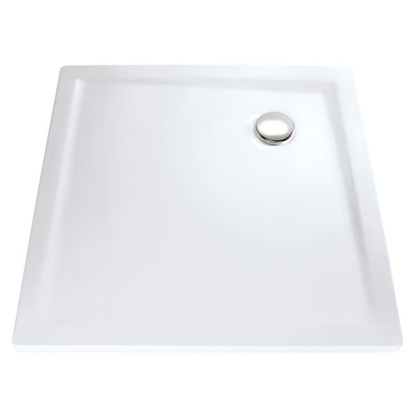 HSK Duschwanne Quadrat-Duschwanne 100x100 - superflach, Marmor-Polymer