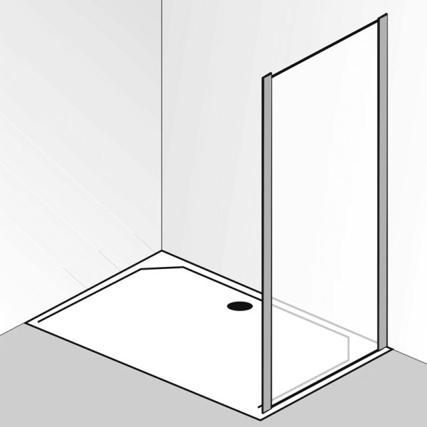 HSK Solida Seitenwand 90 cm Skizze