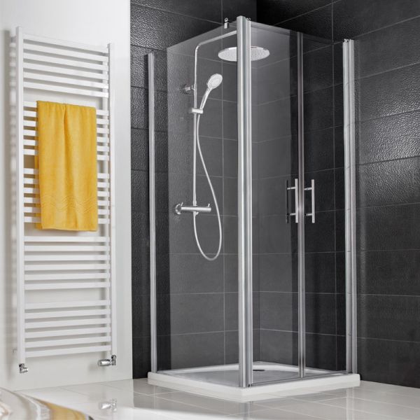 HSK Favorit Nova zweiteilige Pendeltür 75 cm mit Seitenwand 90 cm