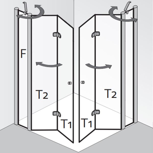 HSK Exklusiv 2.0 Dusche mit Eckeinstieg