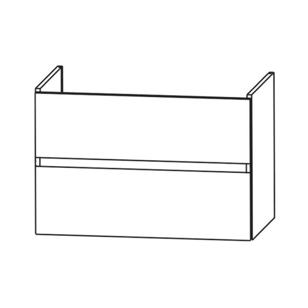 Laguna Waschtischunterschrank 75 cm Skizze