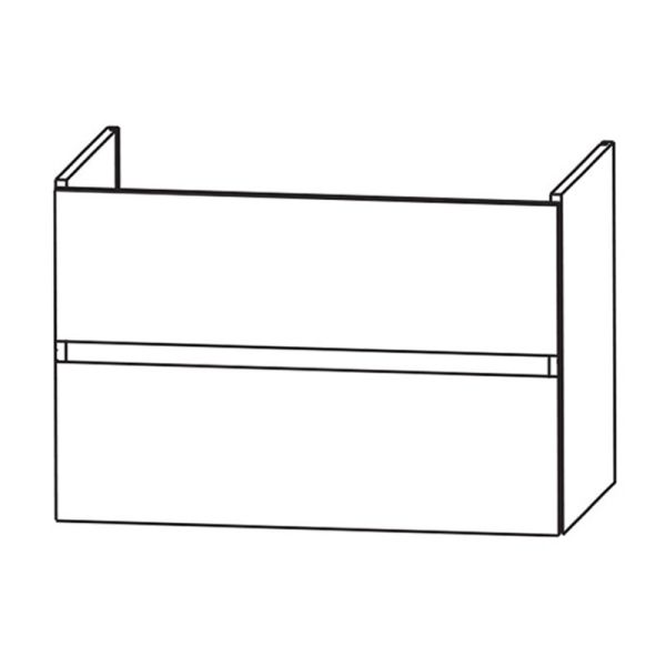 Laguna Waschtischunterschrank 96 cm Skizze