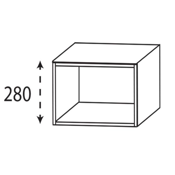 Laguna Highline 100 Plattenunterschrank - 60 cm Skizze