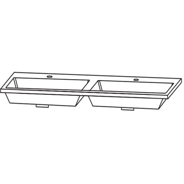 Laguna Highline 100 Möbelwaschtisch - 121,2 cm Skizze