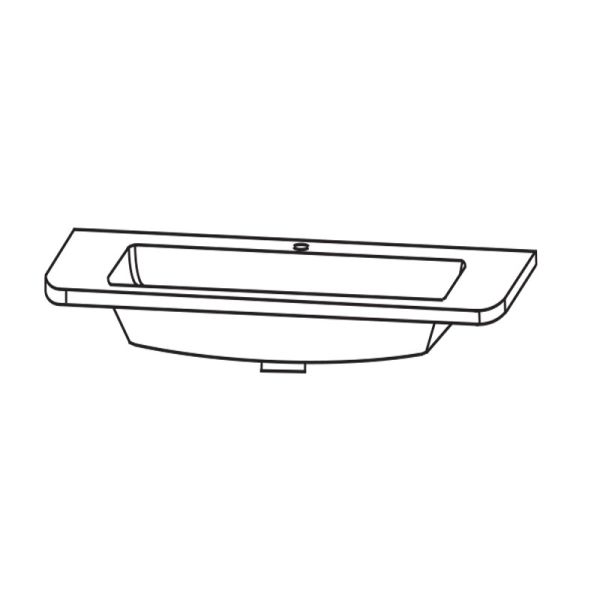 Laguna Orbis Möbelwaschtisch - 132 cm Skizze