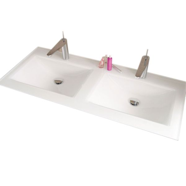 Laguna Life plus Möbelwaschtisch - 122 cm STONEPLUS-Doppelwaschtisch