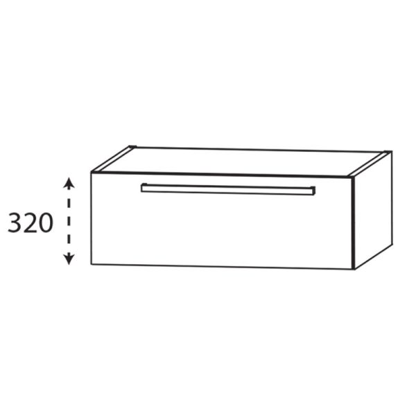 Laguna Platino 2.0 Waschtischunterschrank - 100 cm, Skizze
