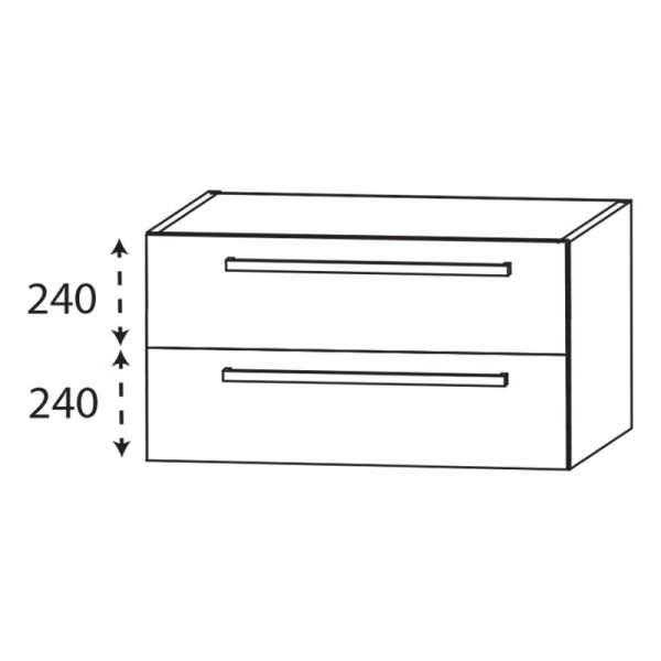 Laguna Platino 2.0 Waschtischunterschrank - 90 cm Skizze