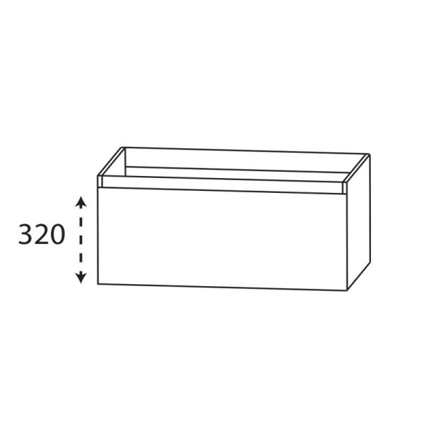 Laguna Reflex Waschtischunterschrank - 80 cm Skizze