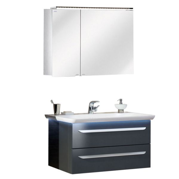 Lanzet M9 Badmöbel Set - 97,5 cm mit Spiegelschrank