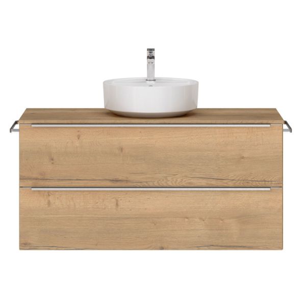 Nobilia On Top Keramik-Aufsatzwaschtisch mit Unterschrank Set 120 cm