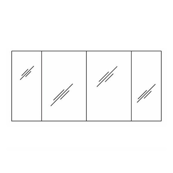 Pelipal PCON Spiegelschrank 150 cm Skizze