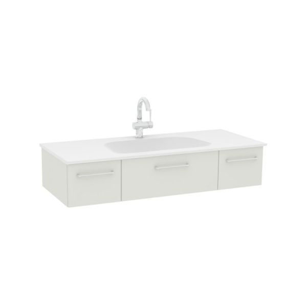 Pelipal PCON Krion-Waschtisch mit Unterschrank 121 cm
