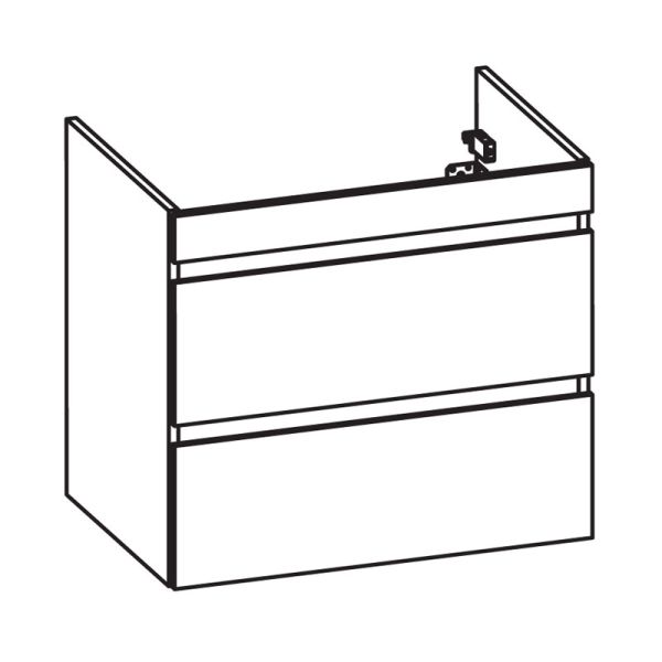 Pelipal PCON Waschtischunterschrank 70 cm Skizze