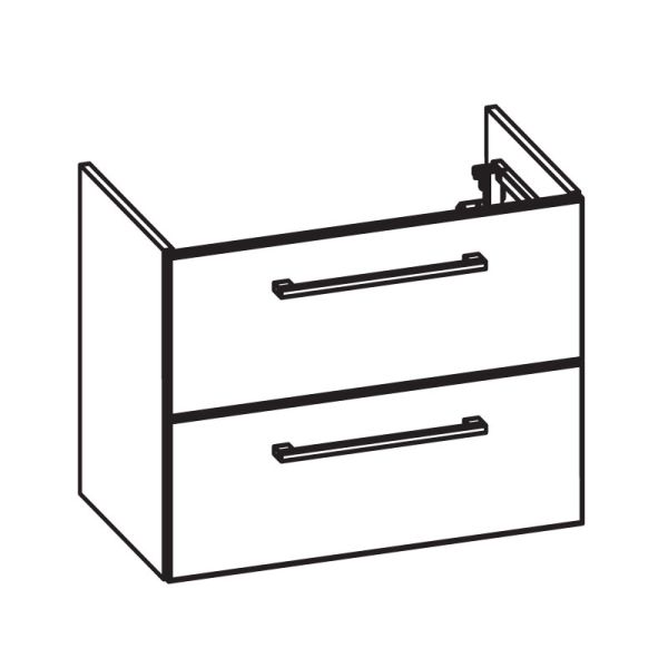 Pelipal PCON Waschtischunterschrank 55 cm Skizze