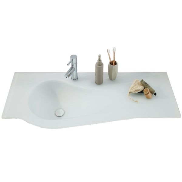 Puris Swing Glas Waschtisch 120 cm