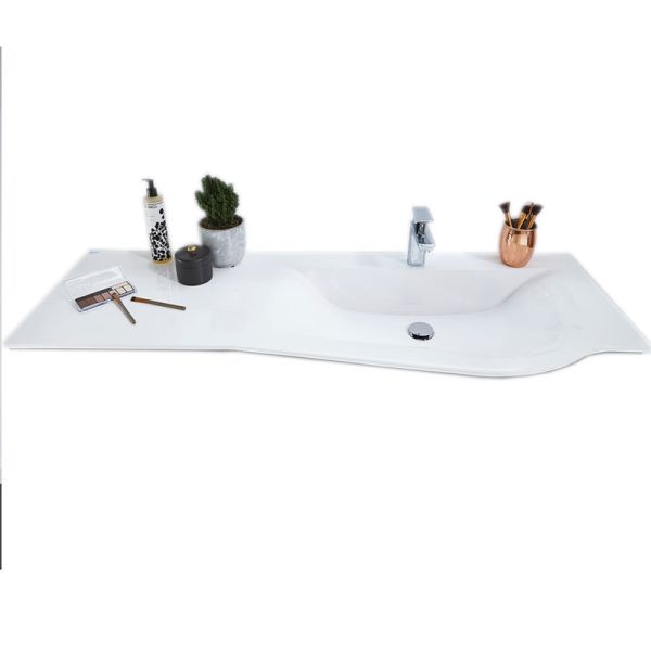 Puris Swing Glas Waschtisch 140 cm