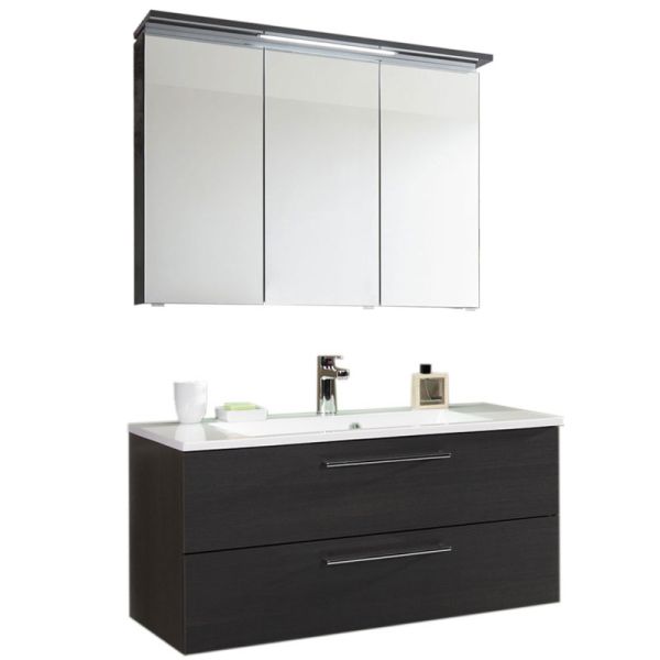Puris Fresh Badmöbel Set 11 - 100 cm, Spiegelschrank Serie B