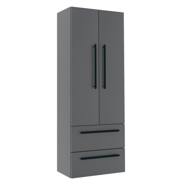 Puris Vuelta Hochschrank - 60 cm, 2 Türen, 1 Schubkasten und 1 Auszug