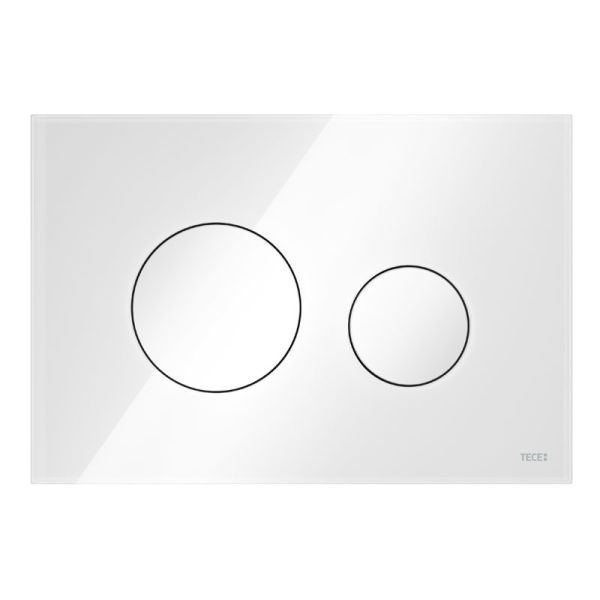 TECEloop WC-Betätigungsplatte Glas weiß Tasten weiß, Hauptbild