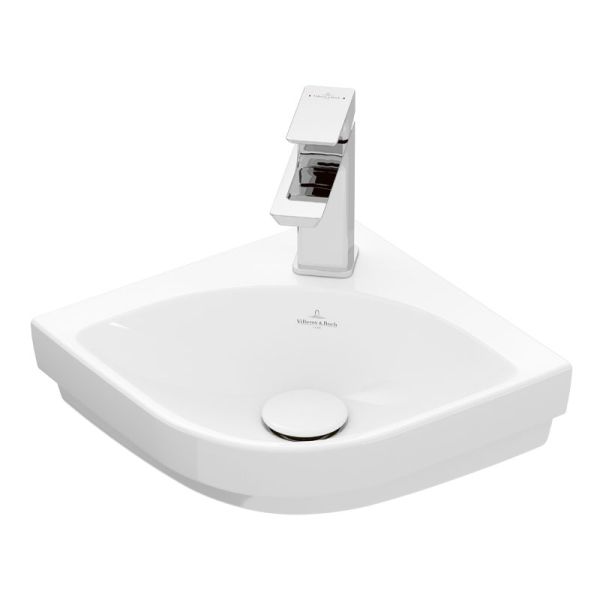 Villeroy und Boch Subway 3.0 Eckwaschtisch 32 cm Schenkellänge, mit Hahnloch