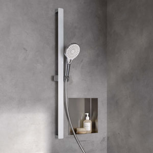 Brausestange: mit BST16 - AquaXPro mit farbiger Glasfront in Chrom