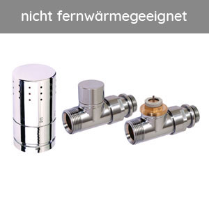 Montage-Set: Thermostatventil-Set Durchgangsform, Chrom