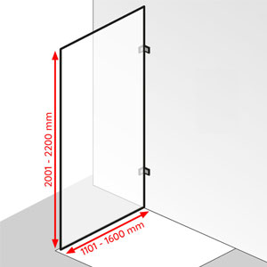 Breite / Höhe: 1101 - 1600 mm / 2001 - 2200 mm