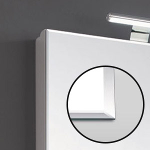Spiegel / Spiegelschrank: Serie B mit Facettenschliff, 70 cm Breite