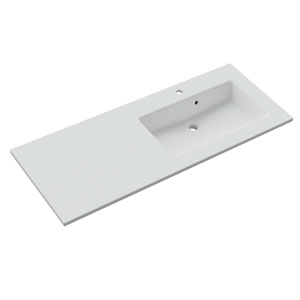 Waschtisch-Typ / -Farbe: Solid Surface Waschtisch - Breite: 133 cm Rechts