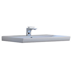 Waschtisch-Typ: 61 cm - 2x Set-Up, Keramik, integrierter Überlauf
