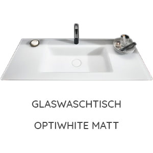 Waschtisch-Typ / -Farbe: Glas-Doppelwaschtisch Optiwhite matt 1432 mm