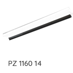 Aufsatzleuchte: LED-Aufsatzleuchte schwarz matt, 23,18 Watt, 1434 mm Breite