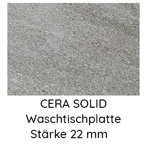 Waschtischplatte: Cera Solid - Stärke 22 mm - Tiefe 400 mm